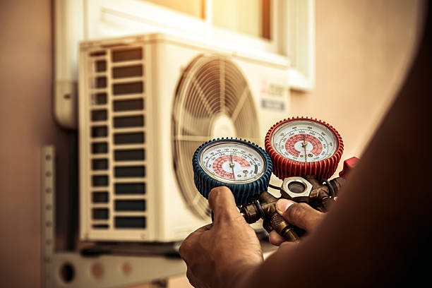 Professional Hvac technician working in Marshall, VA